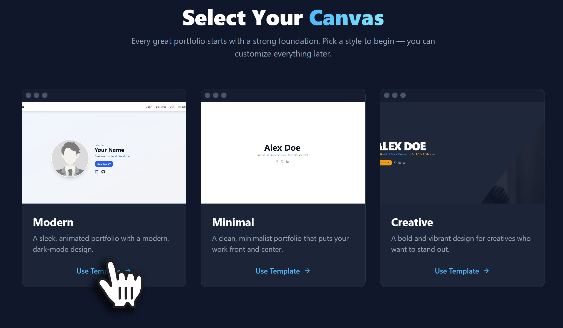 Choose Your Canvas